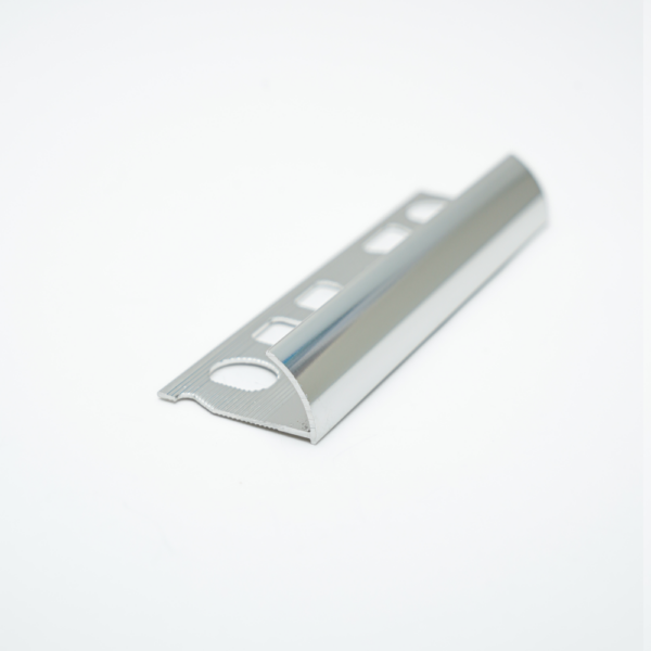 Profilé Aluminium Rond Chrome Brillant